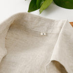 Buddha Stones Summer Minimalist Button-Up Solid Cotton Linen Men's Short Sleeve Shirts With Pocket
