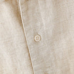 Buddha Stones Summer Minimalist Button-Up Solid Cotton Linen Men's Short Sleeve Shirts With Pocket