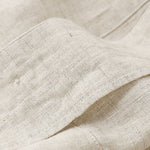 Buddha Stones Summer Minimalist Button-Up Solid Cotton Linen Men's Short Sleeve Shirts With Pocket