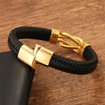 Buddha Stones Leather Braided Infinite Knot Durability Geometric Balance Bracelet