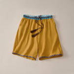 Buddha Stones Summer Boho Casual Drawstring Geometric Bermuda Shorts Men's  With Pockets