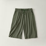 Buddha Stones Summer Casual Drawstring Solid Bermuda Shorts Women's Straight Leg Pants With Pockets