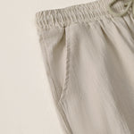 Buddha Stones Summer Casual Drawstring Solid Bermuda Shorts Women's Straight Leg Pants With Pockets
