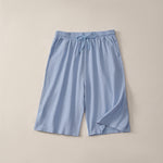 Buddha Stones Summer Casual Drawstring Solid Bermuda Shorts Women's Straight Leg Pants With Pockets