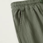 Buddha Stones Summer Casual Drawstring Solid Bermuda Shorts Women's Straight Leg Pants With Pockets
