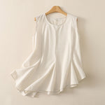 Buddha Stones Summer Minimalist Basic Solid Crew Neck Tank Top Women's Sleeveless T-Shirts