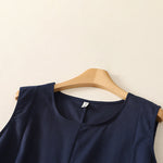 Buddha Stones Summer Minimalist Basic Solid Crew Neck Tank Top Women's Sleeveless T-Shirts