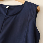 Buddha Stones Summer Minimalist Basic Solid Crew Neck Tank Top Women's Sleeveless T-Shirts