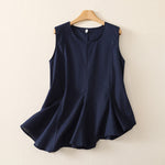 Buddha Stones Summer Minimalist Basic Solid Crew Neck Tank Top Women's Sleeveless T-Shirts
