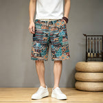 Buddha Stones Summer Casual Boho Drawstring Geometric Men's Shorts With Pockets