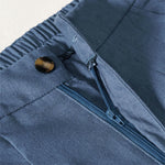 Buddha Stones Summer Elegant Solid Elastic Waist Button Zipper Design Cotton Linen Long Pants Women's Wide Leg Pants With Pockets