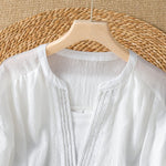 Buddha Stones Summer Casual Simple Solid V-Neck Lines Women's Short Sleeve T-Shirts