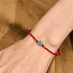 Buddha Stones Jade Flower Red String Blessing Bracelet