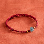 Buddha Stones Jade Flower Red String Blessing Bracelet