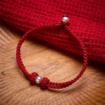 Buddha Stones 925 Sterling Silver Bead Red String Blessing Braided Bracelet