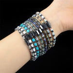 FREE Today: Harmony and Positivity Sodalite Hematite Cube Spacer Bracelet