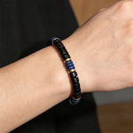 FREE Today: Serenity and Support Lapis Lazuli Black Onyx Cube Bead Bracelet