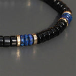 FREE Today: Serenity and Support Lapis Lazuli Black Onyx Cube Bead Bracelet