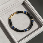 FREE Today: Serenity and Support Lapis Lazuli Black Onyx Cube Bead Bracelet
