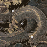 Buddha Stones Golden Dragon Cloud Pattern Buttons Wrinkle-resistant Men's Short Sleeve Shirt
