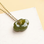 Buddha Stones Jade Auspicious Cloud Lock Luck Vintage Pendant Necklace