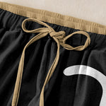 Buddha Stones Pure Cotton Cute Cat Paw Print Pattern Women's Elastic Waist Pants With Pockets
