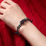 Buddha Stones Hand-Woven Love Heart Knot Jade Luck Braided Cord Bracelet