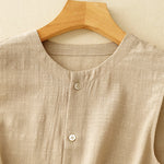 Buddha Stones Summer Casual Minimalist Button-Up Solid Tank Top Women's Sleeveless Shirts