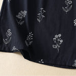 Buddha Stones Summer Casual Vintage Drawstring Floral Ankle Pants Women's Wide Leg Pants With Pocket