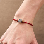 Buddha Stones Hand-Woven Red String Bagua Protection Adjustable Bracelet