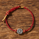 Buddha Stones Hand-Woven Red String Bagua Protection Adjustable Bracelet