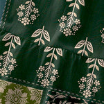 Buddha Stones Summer Casual Vintage Patchwork Floral Leaves Pattern Women's Summer Sleeveless Midi Dress With Pockets