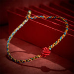 Buddha Stones Hand-Woven Colorful Red String Protection Bracelet