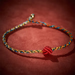 Buddha Stones Hand-Woven Colorful Red String Protection Bracelet