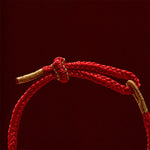 Buddha Stones Hand-Woven Red String Peach Blossom Sunflower Luck Bracelet