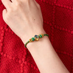 Buddha Stones Hand-Woven Koi Fish Fu Character Success Rope Bracelet