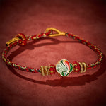 Buddha Stones Hand-Woven String Koi Fish Success Rope Bracelet