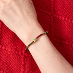 Buddha Stones Braided Colorful Red Green String Koi Fish Luck Bracelet Anklet