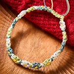 Buddha Stones Hand Woven Pastel Daisy Gradient String Bracelet