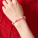 Buddha Stones Hand Woven Pastel Daisy Gradient String Bracelet