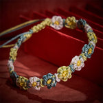 Buddha Stones Hand Woven Pastel Daisy Gradient String Bracelet