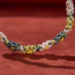 Buddha Stones Hand Woven Pastel Daisy Gradient String Bracelet