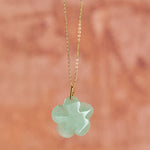 FREE Today: Positivity and Luck Natural Green Aventurine Five Petal Flower Necklace