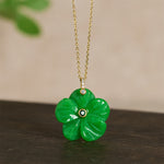 FREE Today: Positivity and Luck Natural Green Aventurine Five Petal Flower Necklace