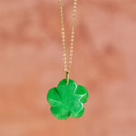FREE Today: Positivity and Luck Natural Green Aventurine Five Petal Flower Necklace