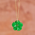 FREE Today: Positivity and Luck Natural Green Aventurine Five Petal Flower Necklace