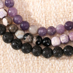 Buddha Stones 3pcs "Find Your Quiet Center" Fire Agate Clarity Bracelet Includes Gift Message Card