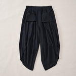 Buddha Stones Summer Casual Vintage Drawstring Crane Print Capri Pants Men's Harem Pants With Pocket