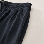 Buddha Stones Summer Casual Vintage Drawstring Crane Print Capri Pants Men's Harem Pants With Pocket