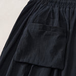 Buddha Stones Summer Casual Vintage Drawstring Crane Print Capri Pants Men's Harem Pants With Pocket